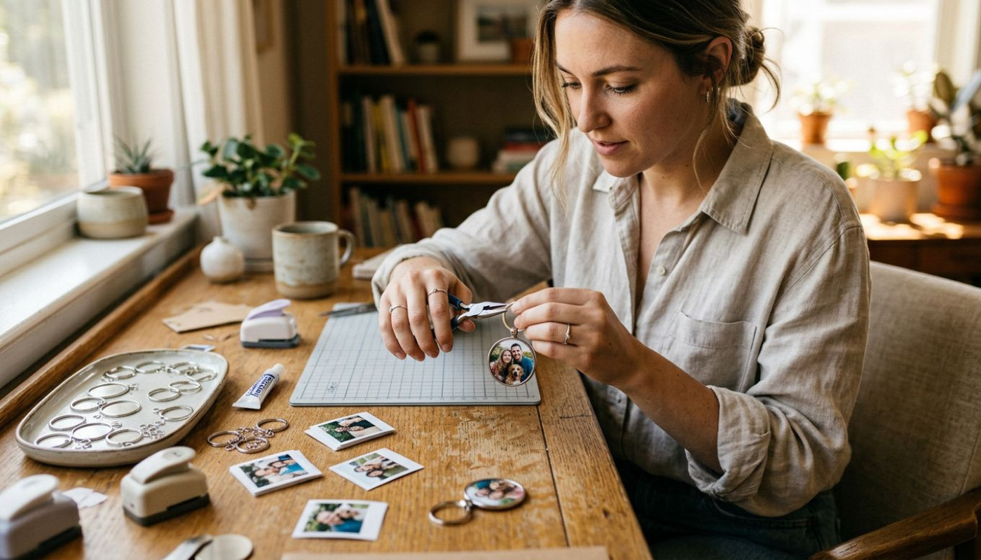 Guide de création d'un porte-clés photo personnalisé